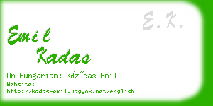 emil kadas business card